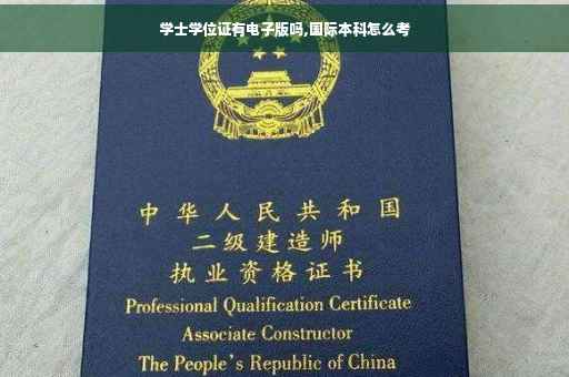 学士学位证有电子版吗,国际本科怎么考