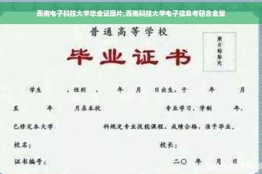 西南电子科技大学毕业证图片,西南科技大学电子信息考研含金量