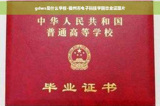 gdws是什么学校-梧州市电子科技学院毕业证图片 gdws是什么学校-梧州市电子科技学院毕业证图片