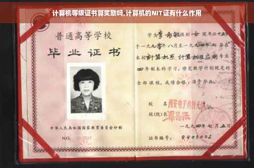 计算机等级证书算奖励吗,计算机的NIT证有什么作用