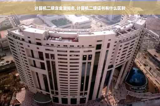 计算机二级含金量排名,计算机二级证书有什么区别