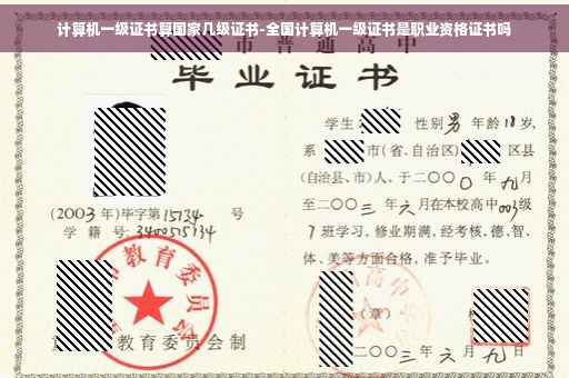 计算机一级证书算国家几级证书-全国计算机一级证书是职业资格证书吗