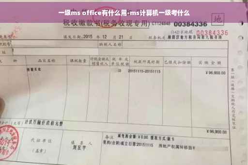 一级ms office有什么用-ms计算机一级考什么
