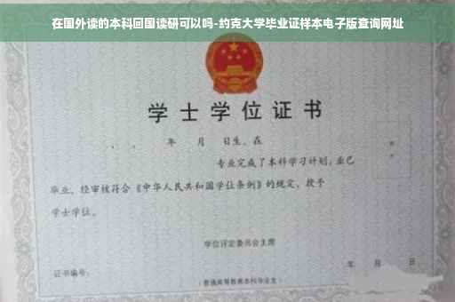 在国外读的本科回国读研可以吗-约克大学毕业证样本电子版查询网址