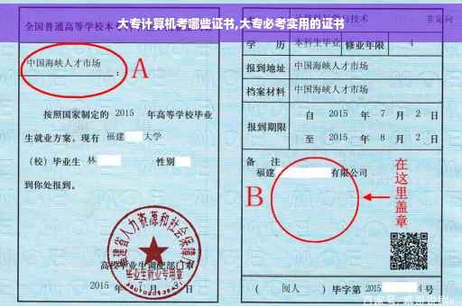 大专计算机考哪些证书,大专必考实用的证书