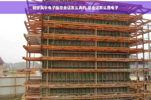 初中高中电子版毕业证怎么弄的,毕业证怎么用电子