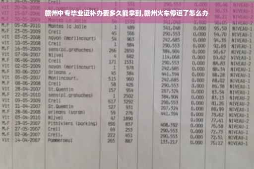 赣州中专毕业证补办要多久能拿到,赣州火车停运了怎么办