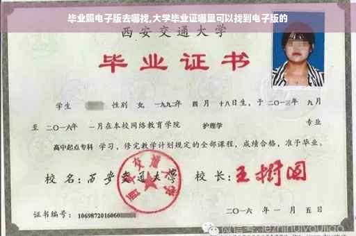 毕业照电子版去哪找,大学毕业证哪里可以找到电子版的