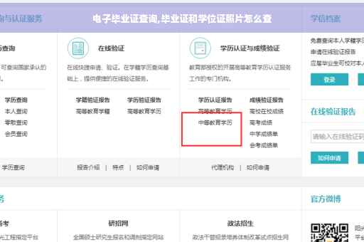 电子毕业证查询,毕业证和学位证照片怎么查