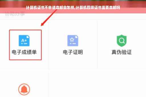 计算机证书不申请直邮会怎样,计算机四级证书需要直邮吗