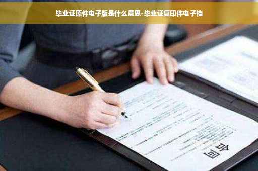 毕业证原件电子版是什么意思-毕业证复印件电子档
