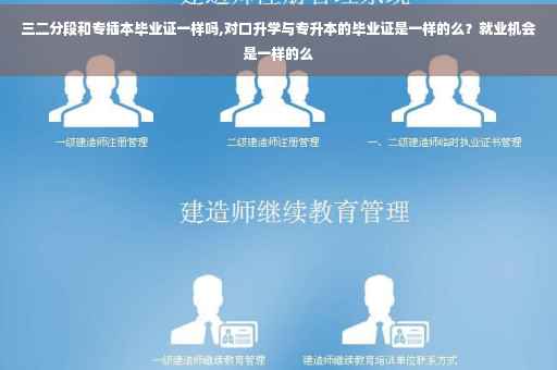 三二分段和专插本毕业证一样吗,对口升学与专升本的毕业证是一样的么？就业机会是一样的么
