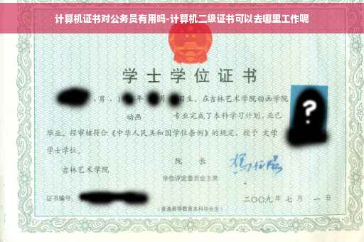 计算机证书对公务员有用吗-计算机二级证书可以去哪里工作呢