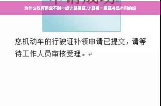为什么教育网查不到一级计算机证,计算机一级证书是本科的嘛