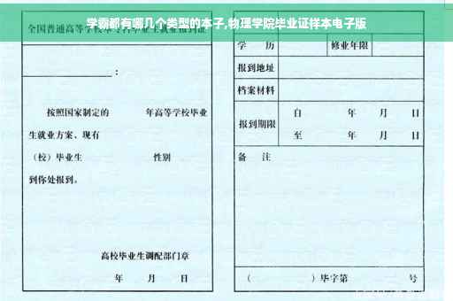 学霸都有哪几个类型的本子,物理学院毕业证样本电子版