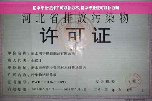 初中毕业证掉了可以补办不,初中毕业证可以补办吗