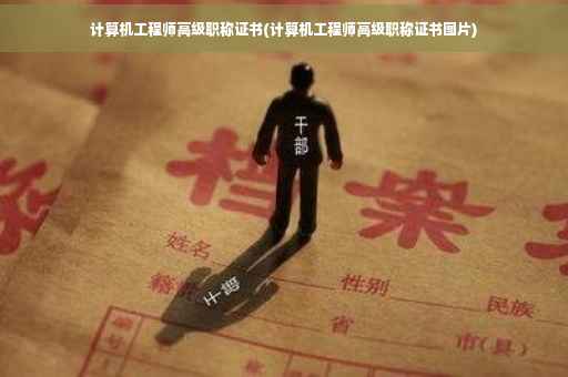 计算机工程师高级职称证书(计算机工程师高级职称证书图片)