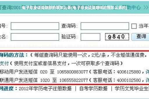 电子毕业证是啥样的啊怎么弄(电子毕业证是啥样的啊怎么弄的)