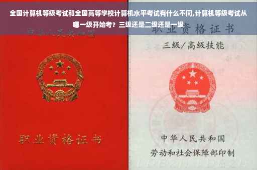 全国计算机等级考试和全国高等学校计算机水平考试有什么不同,计算机等级考试从哪一级开始考？三级还是二级还是一级