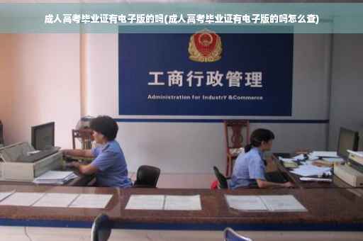 成人高考毕业证有电子版的吗(成人高考毕业证有电子版的吗怎么查)