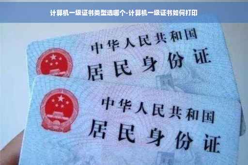计算机一级证书类型选哪个-计算机一级证书如何打印