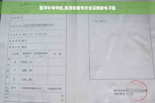 医学中专学校,陕西省医专毕业证模板电子版