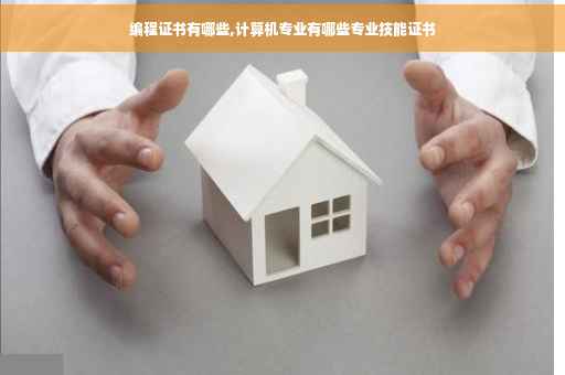 编程证书有哪些,计算机专业有哪些专业技能证书