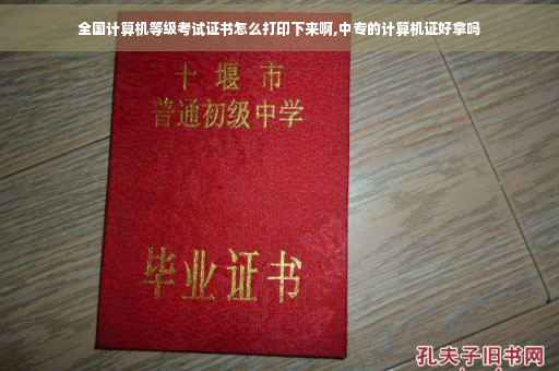 全国计算机等级考试证书怎么打印下来啊,中专的计算机证好拿吗