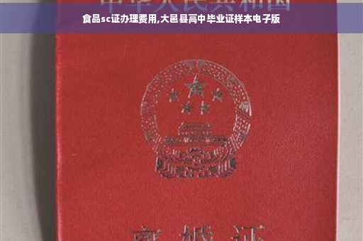 食品sc证办理费用,大邑县高中毕业证样本电子版