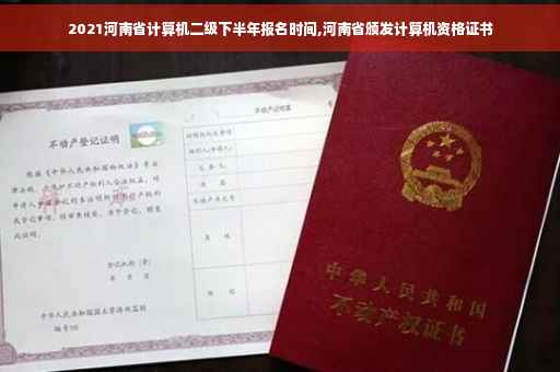 2021河南省计算机二级下半年报名时间,河南省颁发计算机资格证书