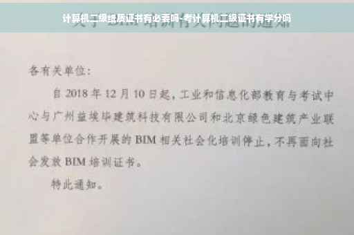 计算机二级纸质证书有必要吗-考计算机二级证书有学分吗
