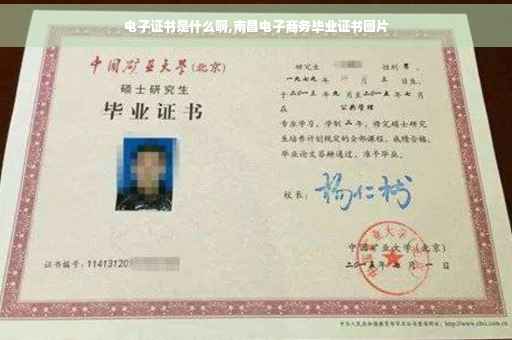 电子证书是什么啊,南昌电子商务毕业证书图片