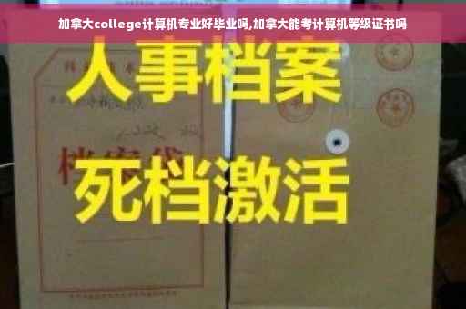 加拿大college计算机专业好毕业吗,加拿大能考计算机等级证书吗