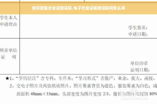 如何索取毕业证验证码,电子毕业证有验证码吗怎么弄
