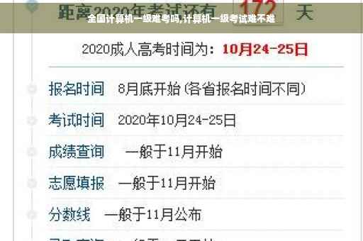 全国计算机一级难考吗,计算机一级考试难不难