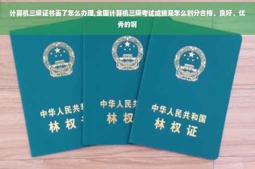 计算机三级证书丢了怎么办理,全国计算机三级考试成绩是怎么划分合格、良好、优秀的啊