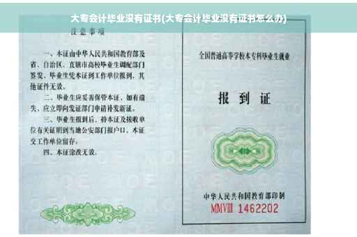 大专会计毕业没有证书(大专会计毕业没有证书怎么办)