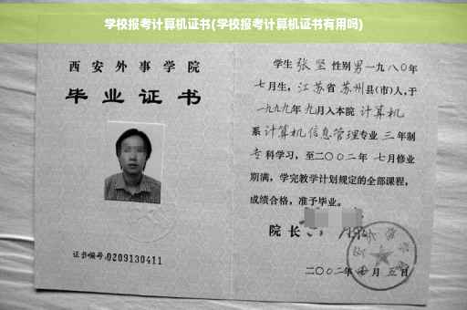 学校报考计算机证书(学校报考计算机证书有用吗)