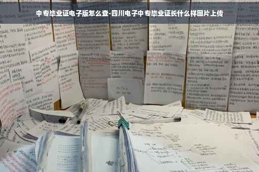 中专毕业证电子版怎么查-四川电子中专毕业证长什么样图片上传