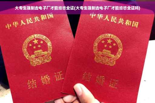 大专生强制去电子厂才能给毕业证(大专生强制去电子厂才能给毕业证吗)