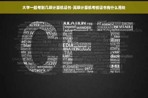 大学一般考到几级计算机证书-高级计算机考核证书有什么用处