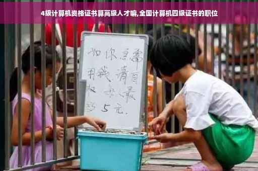 4级计算机资格证书算高级人才嘛,全国计算机四级证书的职位
