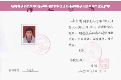 桂林电子科技大学没有4级可以拿学位证吗-桂林电子科技大学毕业证样本