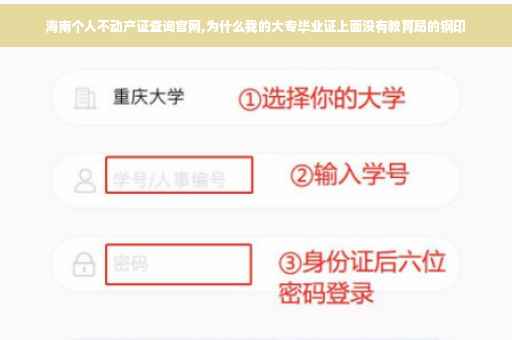 海南个人不动产证查询官网,为什么我的大专毕业证上面没有教育局的钢印