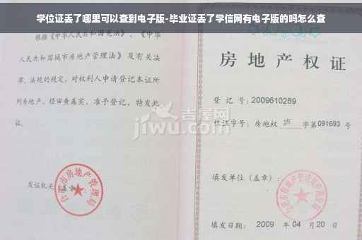 学位证丢了哪里可以查到电子版-毕业证丢了学信网有电子版的吗怎么查