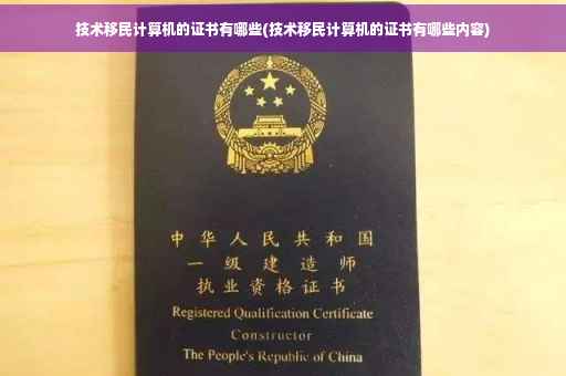 技术移民计算机的证书有哪些(技术移民计算机的证书有哪些内容)