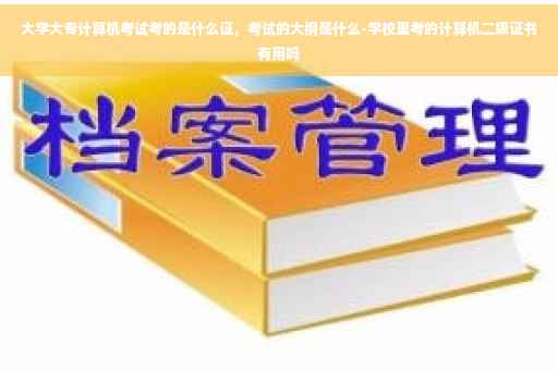 大学大专计算机考试考的是什么证，考试的大纲是什么-学校里考的计算机二级证书有用吗