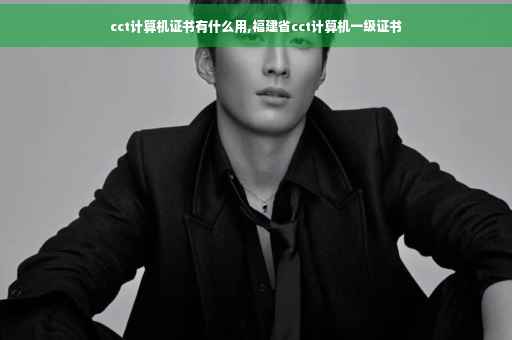 cct计算机证书有什么用,福建省cct计算机一级证书
