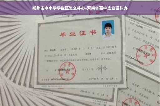 郑州市中小学学生证怎么补办-河南省高中毕业证补办