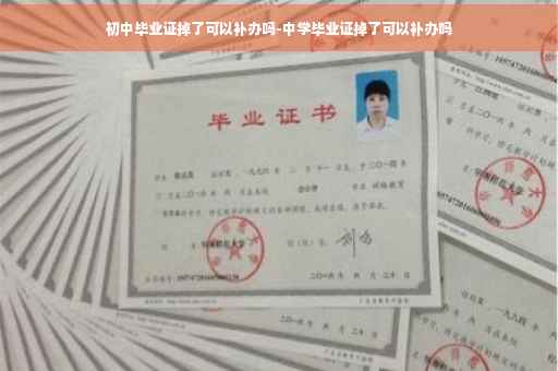 初中毕业证掉了可以补办吗-中学毕业证掉了可以补办吗